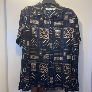 Buttons down blouse (navy)